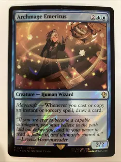 MTG Archmage Emeritus (Surge Foil) Commander: Final Fantasy 0261 FFXIV NM - Image 1