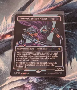 Magic The Gathering T.M.N.T. Shredder, Shadow Master Borderless Surge Foil M/NM - Image 1