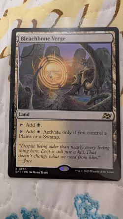 Magic the Gathering: Bleachbone Verge MTG Aetherdrift Rare 250 NM Land - Image 1