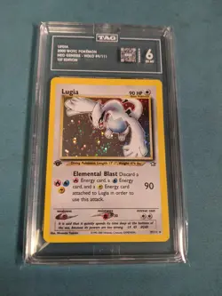 2000 Pokemon Neo Genesis 1st Edition Lugia Holo 9/111 TAG 6 EX-MT - Image 1