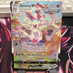 Pokemon Sylveon VMAX 212/203 Evolving Skies Rapid Strike Ultra Rare Holo 310 HP - Image 1