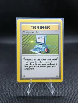 Pokemon TCG Base Set Computer Search #71/102 Unlimited Rare Vintage 1999 LP - Image 1