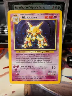 Pokemon Alakazam TCG 1/102 Base Set Holo Rare Vintage TCG - Image 1