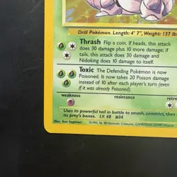 Pokemon Vintage Holo Nidoking Base Set 11/102 Wizards Of The Coast 1999 Tcg - Image 5