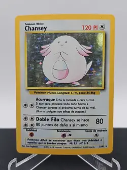 Pokemon TCG Chansey, Base Set Holo Rare 3/102 Vintage WOTC - Image 1