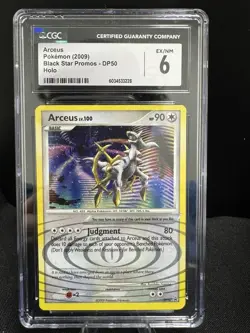 2009 POKEMON BLACK STAR PROMOS - HOLO #DP50 ARCEUS CGC 6 EX/NM - Image 1