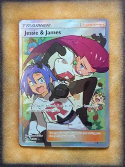 Pokemon Jessie & James 68/68 Hidden Fates Full Art Holo NM - Image 1