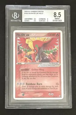 BGS 8.5 ⭐ HO-OH EX #104 HOLO - 2005 POKEMON UNSEEN FORCES - ULTRA RARE - Image 1