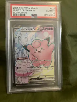 2025 Pokemon JTG En Lillie’s Clefairy Ex Ultra Rare PSA 10 - Image 1