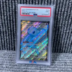 2024 Pokemon Paldean Fates PAF EN, MEW EX SHINY ULTRA RARE #216/091 PSA 9 MINT - Image 1