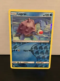 Lapras 17/68 Pokemon Hidden Fates Reverse Holo Rare - Image 1