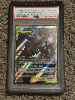 Pokemon Umbreon & Darkrai GX Tag Team Powers Coll. Full Art Promo SM241 PSA 9 - Image 3
