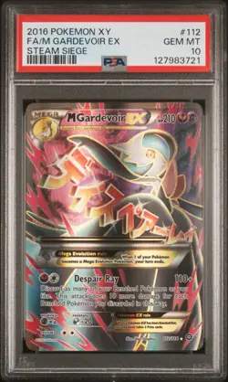 2016 POKEMON XY STEAM SIEGE #112FULL ART/M GARDEVOIR EX PSA 10 - Image 1
