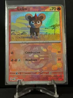 2025 Pokemon Prismatic Evolutions Litleo Master Ball Pattern 015/131 - Image 1
