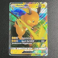 Pokemon Pikachu Stamped Raichu GX Battle Academy Promo 20/68 Hidden Fates NM - Image 1