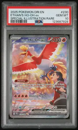 2025 ETHAN'S HO-OH EX #230 POKEMON DRI EN-DESTINED RIVALS PSA 10 - Image 1