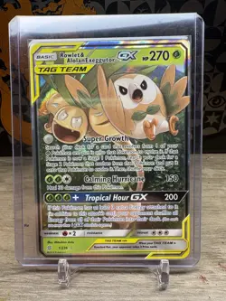 Pokemon TCG | Rowlet & Alolan Exeggutor GX 1/236 Unified Minds Ultra Rare Holo - Image 1