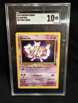Pokemon Mewtwo #3 the First Movie Black Star Promo SGC 10 - Image 1