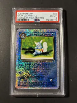 Pokemon Dark Wartortle Reverse Holo Legendary Collection #39 PSA 6 Fresh Grade - Image 1