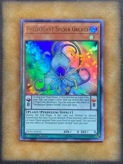 Yugioh Predaplant Spider Orchid DUPO-EN035 Ultra Rare 1st Ed NM - Image 1