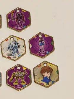 Lot of 14pc Takahashi Yu-Gi-Oh! Hexors Collectible Battle Tile Game Medallions - Image 4