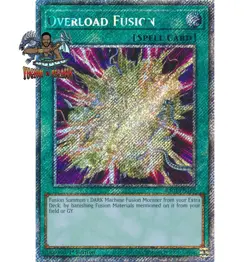 Yugioh! 1x Overload Fusion RA03-EN169 Platinum Secret Rare 1st Ed NM - Image 1