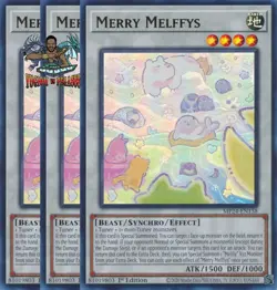 Yugioh! 3x Merry Melffys MP24-EN158 Ultra Rare 1st Ed NM - Image 1