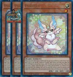 Yugioh! 3x Purrely RA02-EN018 Ultimate Rare 1st Ed NM - Image 1