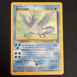 Pokemon TCG Articuno Fossil Holo Card 2/62 Unlimited Rare - Image 1