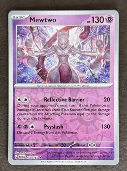 Mewtwo 150/165 Reverse Holo Scarlet & Violet 151 Pokemon Card - Image 1