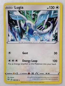 Lugia 140/189 NM / M - RARE Non Holo Darkness Ablaze Pokemon Card - Hasuno Art - Image 1