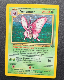 Venomoth 13/64 Jungle Holo - Rare 1999 Wizards Pokemon TCG Card English LP - Image 1