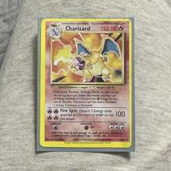 Nintendo Charizard 120 HP Base Set Rare Dragon Pokemon TCG Card 4/102 English - Image 1