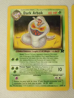Lot 2 Pokemon Rare Non Holo Team Rocket Cards: Dark Arbok & Dark Weezing *USED* - Image 2