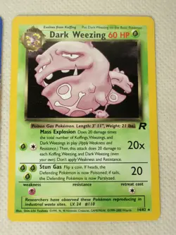 Lot 2 Pokemon Rare Non Holo Team Rocket Cards: Dark Arbok & Dark Weezing *USED* - Image 5