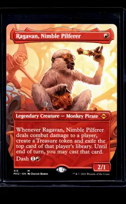 MTG Magic The Gathering Modern Horizons 2 Borderless 315 Ragavan Nimble Pilferer - Image 1