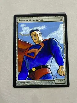MTG Altered Solemn Simulacrum Magic the Gathering - Image 1
