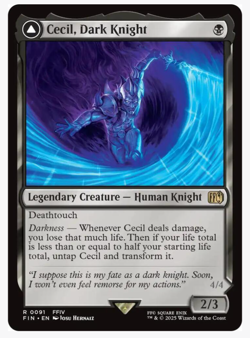 Cecil, Dark Knight / Cecil Redeemed Paladin, Final Fantasy Regular, 91 Fast Ship - Image 3