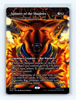 Splinter of the Shadows - Ashcoat of the Shadow Swarm (Borderless) MTG TMNT - Image 1