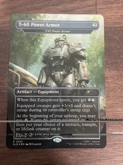 T-60 Power Armor - T-45 Power Armor -FOIL- Fallout Secret Lair SLD MTG - Image 1
