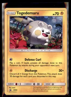 Pokemon Togedemaru SM09 Cosmos Holo Black Star Promo Sun & Moon - Image 1
