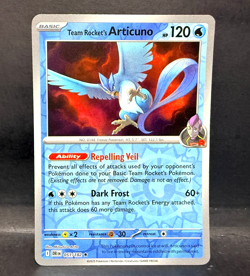 2025 POKEMON DESTINED RIVALS TEAM ROCKET'S ARTICUNO 051/182 REVERSE HOLO (RARE) - Image 1