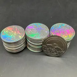 Lot of (50) Pokemon TCG Metal Mega Charizard X EX UPC Coin Official - Image 3