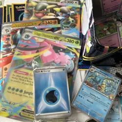 Pokemon Bulk Lot (Stickers, Coins, Counters, Tin, Portfolio, Jumbo Cards Energy) - Image 5