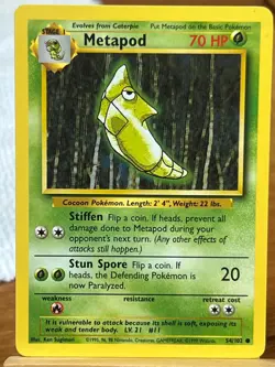 Pokemon TCG Metapod 54/102 Base Set Common #2 - Image 1