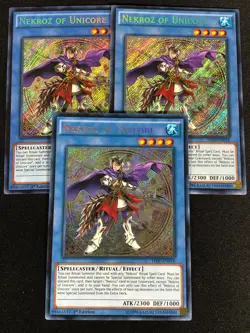 Yugioh Nekroz of Unicorn THSF-EN016 1st Secret x3 (NM) - Image 1