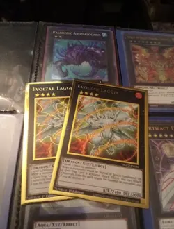 2X Evolzar Laggia MGED-EN028 Gold Ultra Rare 1st Edition - Image 1