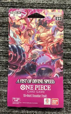 A Fist of Divine Speed Sleeved Booster Pack - One Piece TCG OP11 Factory Sealed - Image 1