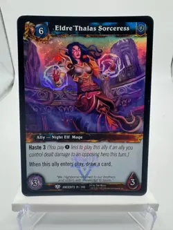World of Warcraft TCG Foil Promo War of the Ancients Eldre'Thalas Sorceress - Image 1