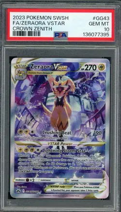 PSA 10 Zeraora VSTAR (Full Art) Crown Zenith GG43/GG70 Pokemon Card B20 - Image 1